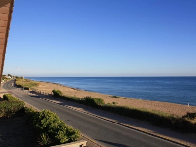 Vue sur la plage depuis le logement